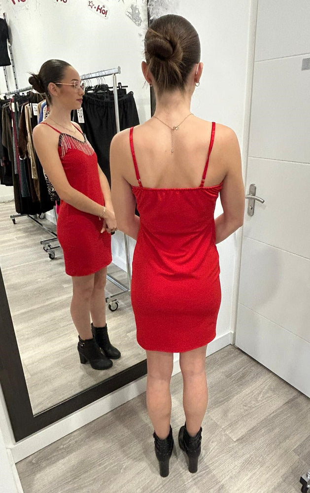 ROBE ROUGE & STRASS