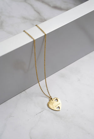 COLLIER "JE T'AIME" & OR