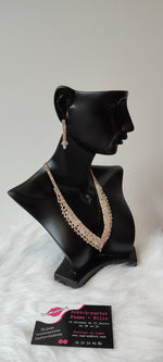 PARURE 2 PIECES STRASS & OR