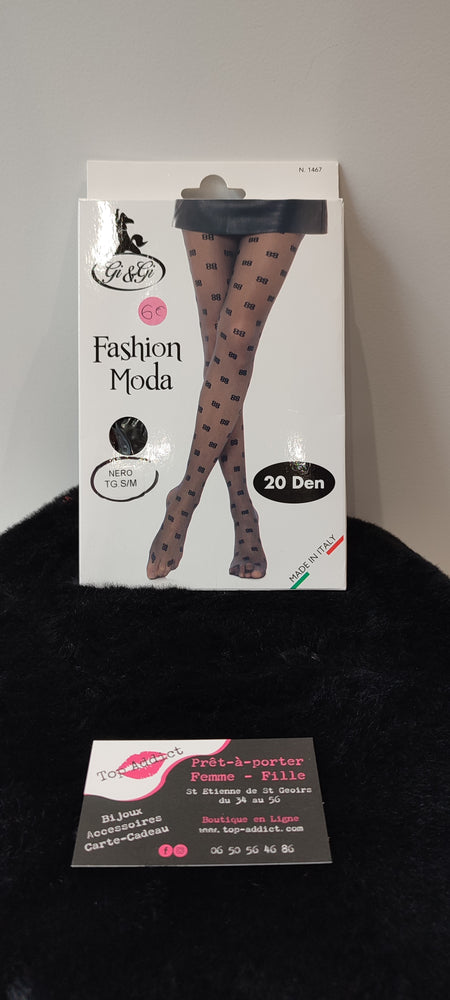 COLLANTS NOIRS & MOTIFS 20D