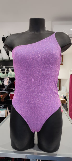 MAILLOT DE BAIN LUREX LILAS & PAILLETTES