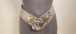 CEINTURE LARGE GRIS & ELASTIQUE PAILLETTES