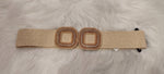 CEINTURE ELASTIQUE TRESSE & BEIGE