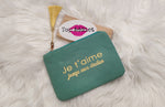 POCHETTE JE T'AIME JUSQU'AUX ETOILES & VERT D'EAU