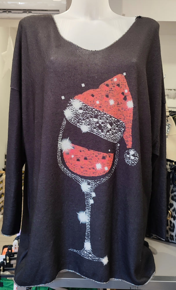 PULL NOEL NOIR & VERRE