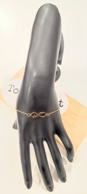 BRACELET OR ACIER & INFINI JE T'AIME