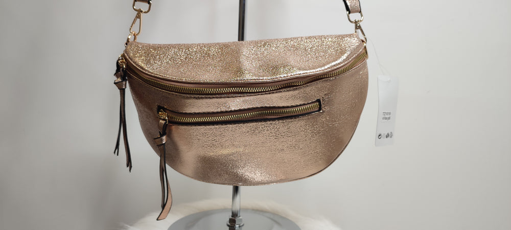 SAC BANANE & TAUPE BRILLANT