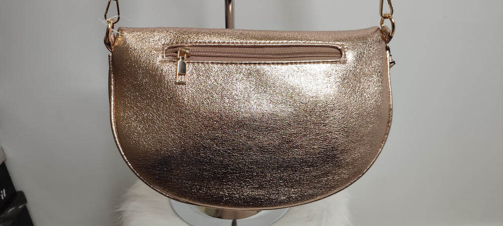 SAC BANANE & TAUPE BRILLANT