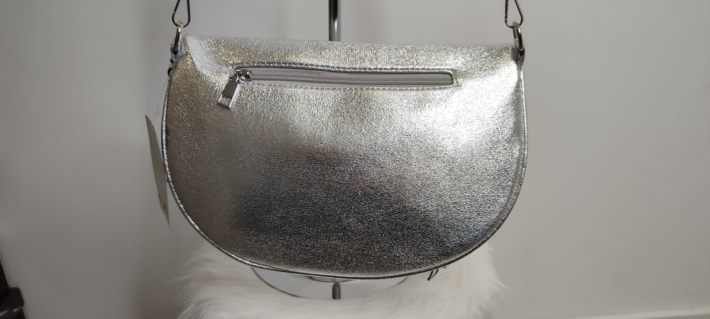 SAC BANANE & ARGENT BRILLANT