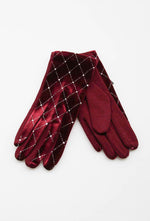 GANTS BORDEAUX & FIL BRILLANT