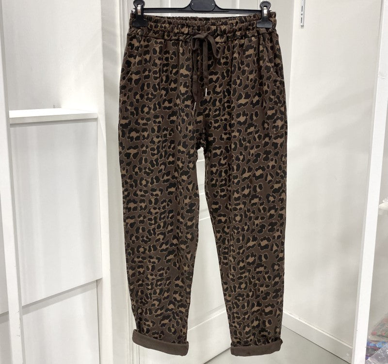 PANTALON ELASTIQUE CHOCOLAT & IMPRIMES