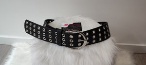 CEINTURE LARGE AJOUREE & NOIR